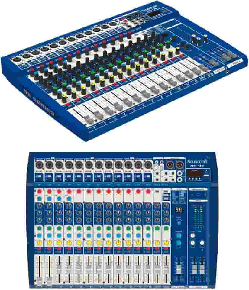 Mesa de Som Soundcraft MI-16 Analógico com 16 Canais