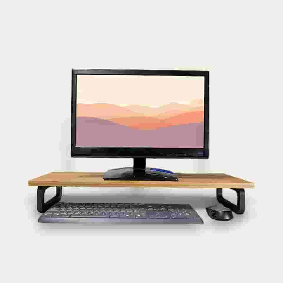 Mesa Stand Desk Suporte elevado para Monitor Freijó 65Cm