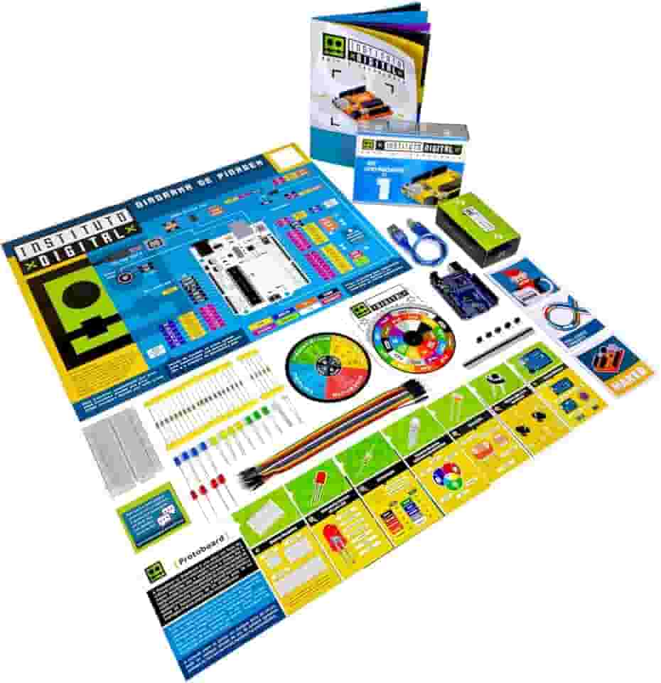 Kit uno R3 iniciante para arduino completo 1 + tutorial