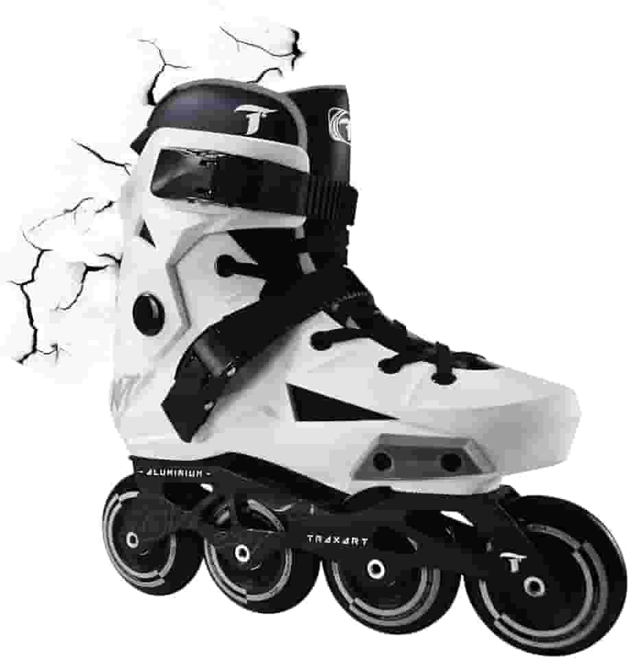 Patins Traxart Revolt Branco Inline Freestyle - 80mm ABEC-9