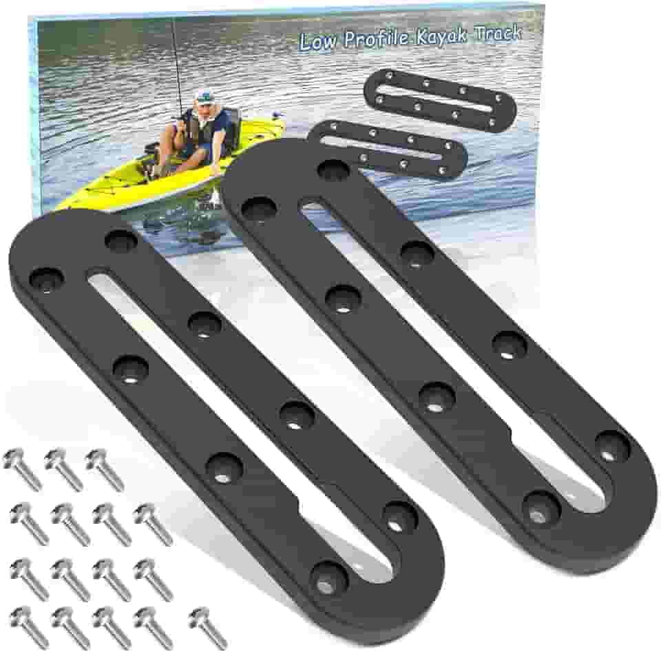 Botepon Pista de caiaque de 17,78 cm para pesca de caiaque, trilho de caiaque, acessórios de caiaque, pista de equipamento de caiaque para suporte de vara de pesca, Fish Fider, suporte de copo, pacote