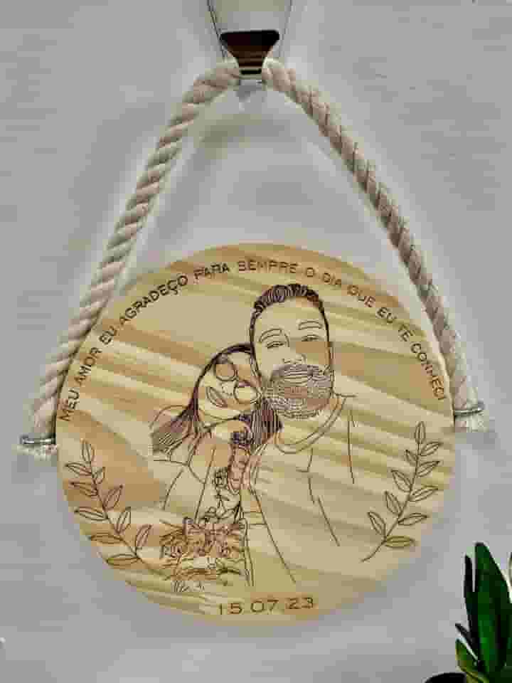 Placa de Madeira Personalizada com Foto para Casamento, Aniversário, Noivado, Aniversário, Presente para Casa Nova, Decoração de Casa