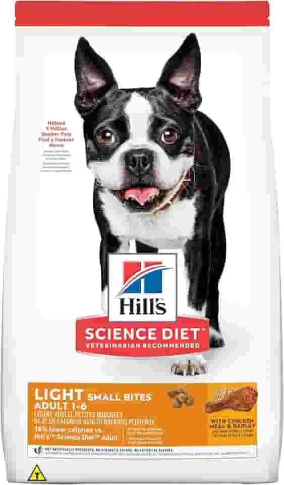 Ração Hill's Science Diet Light com Baixas Calorias Pedaços Pequenos para Cães Adultos Sabor Frango 6.8kg