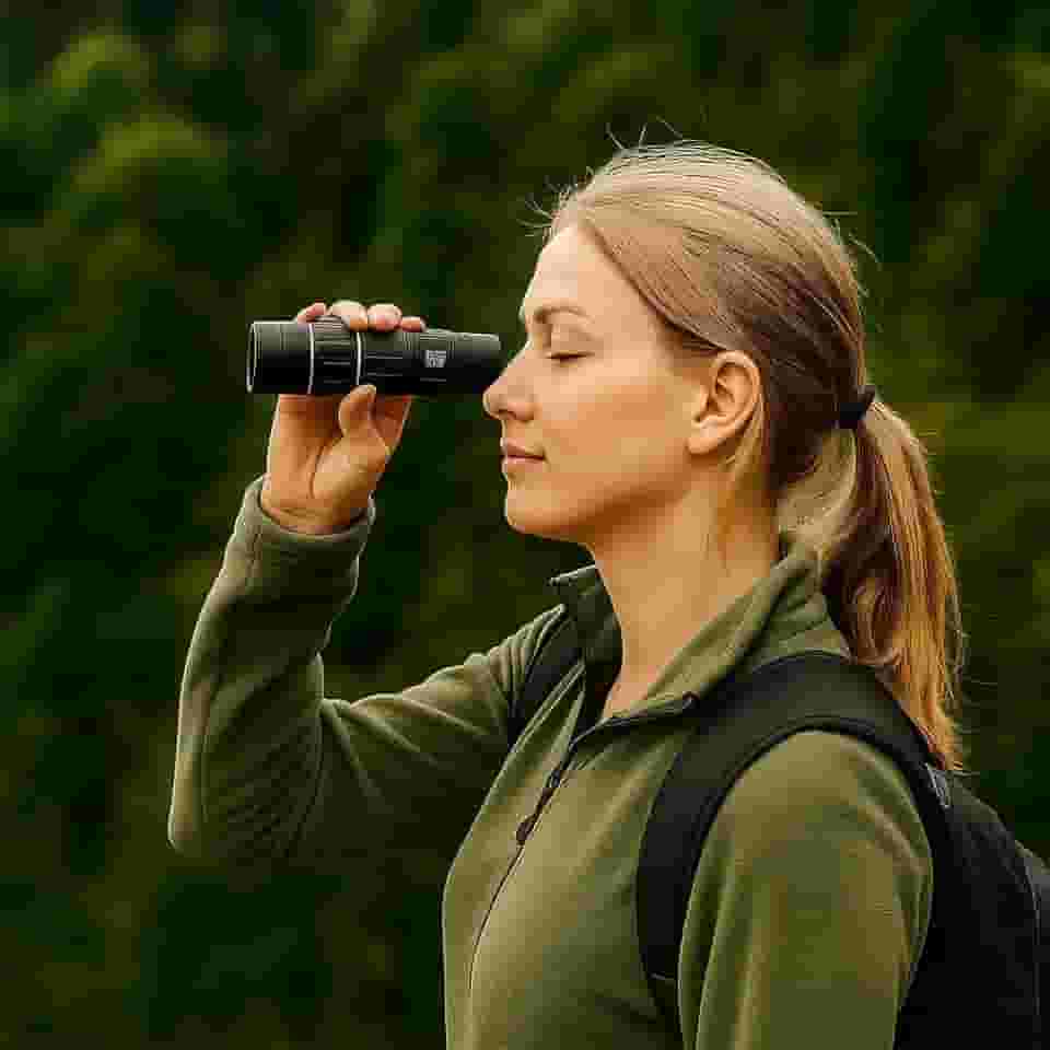 Monóculo Profissional 16x52 Telescópio Tático - Lente 52mm, Alcance 8 km, Compacto e Resistente para Observação e Airsoft