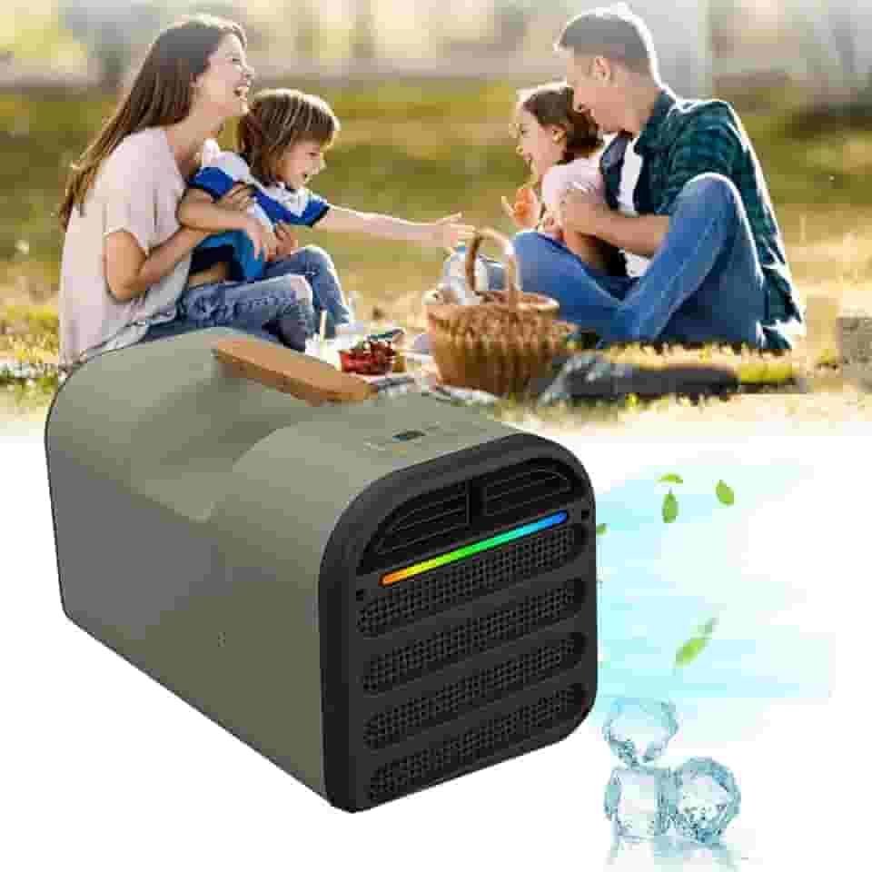 Condicionadores de ar portáteis, ar condicionado externo de de 4500btu,baixo consumo de energia de 400w, vários modos, com luz ambiente,para barraca de acampamento, trailer,carro