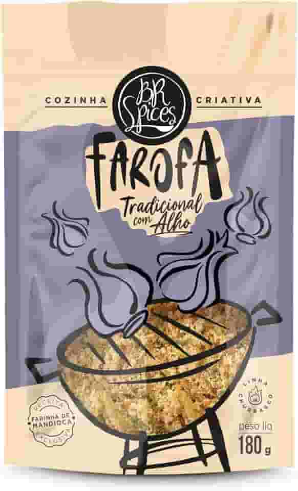 Br Spices, Farofa Temperada com Alho - Pouch 180g