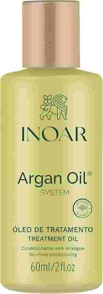 Inoar, Óleo de Argan 60ml – Tratamento Nutritivo e Antifrizz, Hidratação Profunda, Brilho Imediato, Proteção Térmica, Para Todos os Tipos de Cabelo