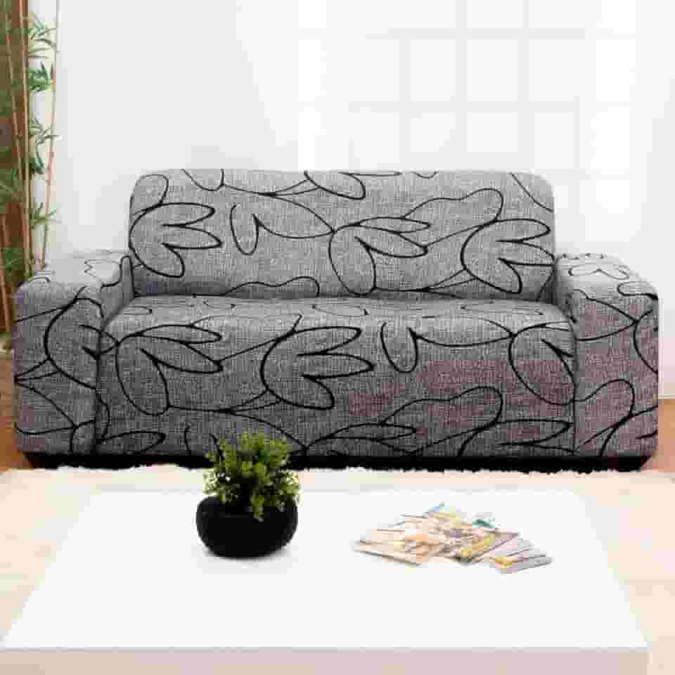 Capa para Sofa 3 Lugares em Malha Elastex Luxo Florata