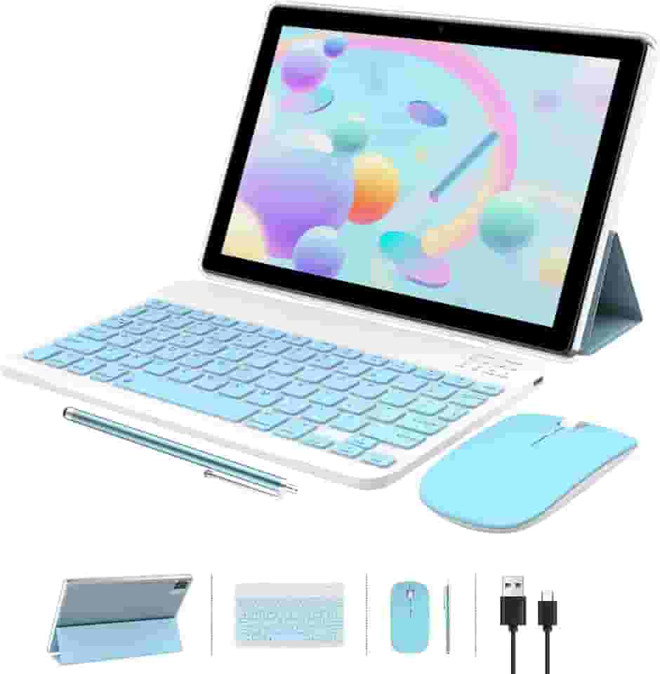 NOVOJOY NVCP20 - Tablet Android 13 de 10 Polegadas, 64GB + 8GB RAM, 1TB Expansível, 2MP + 8MP Câmeras, 5G, Wi-Fi 6, Bluetooth, 6000mAh, Azul
