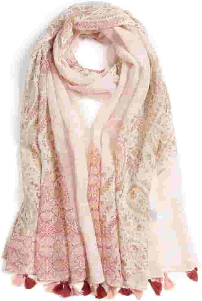 Cachecol feminino leve macio floral estampado leopardo cachecol outono inverno moda xale envoltório com franja