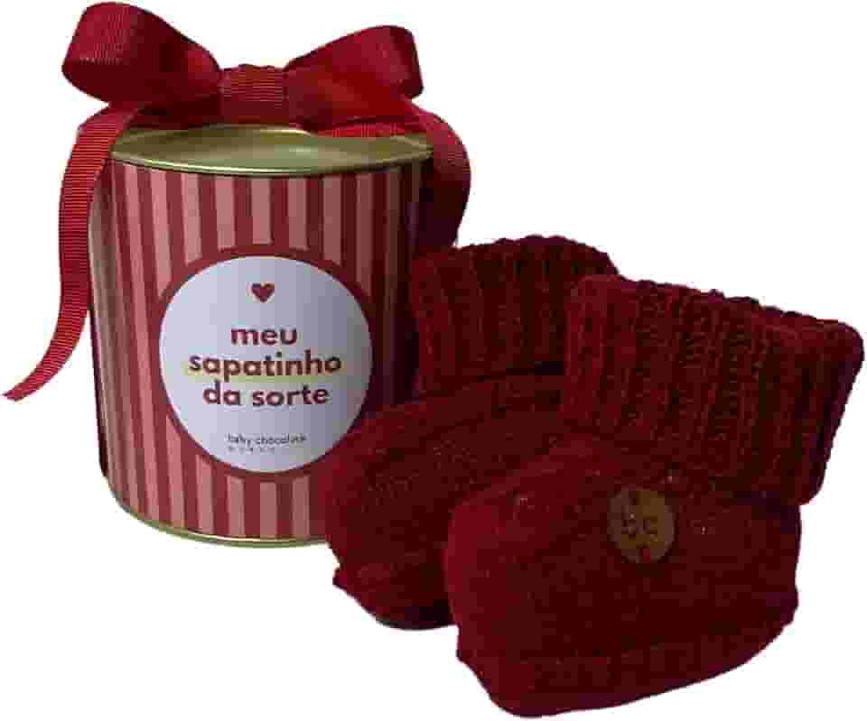 Sapatinho Tricô Vermelho