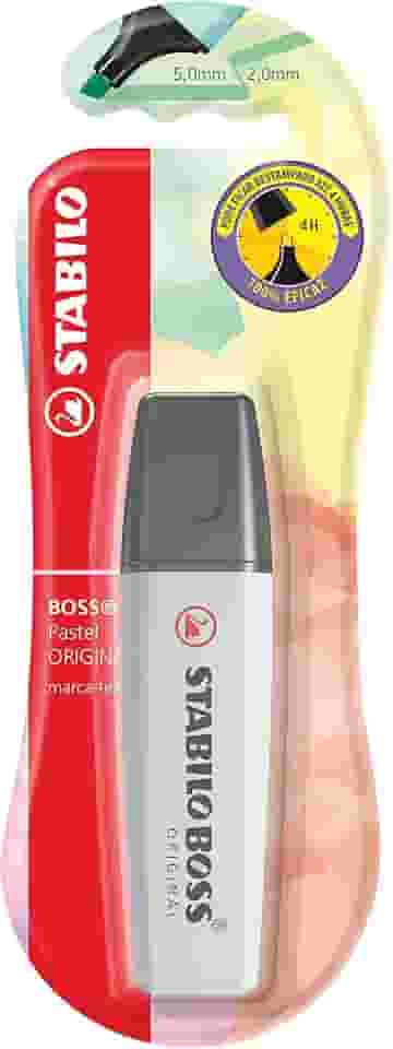 Marca Texto - STABILO BOSS ORIGINAL Pastel – Pacote com 1 unidade – Cinza