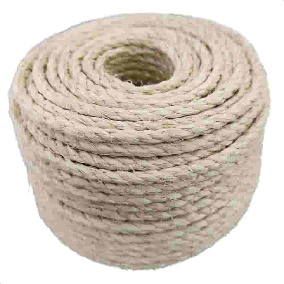 Corda de Sisal Natural 5mm 30 Metros para Artesanato Arranhador