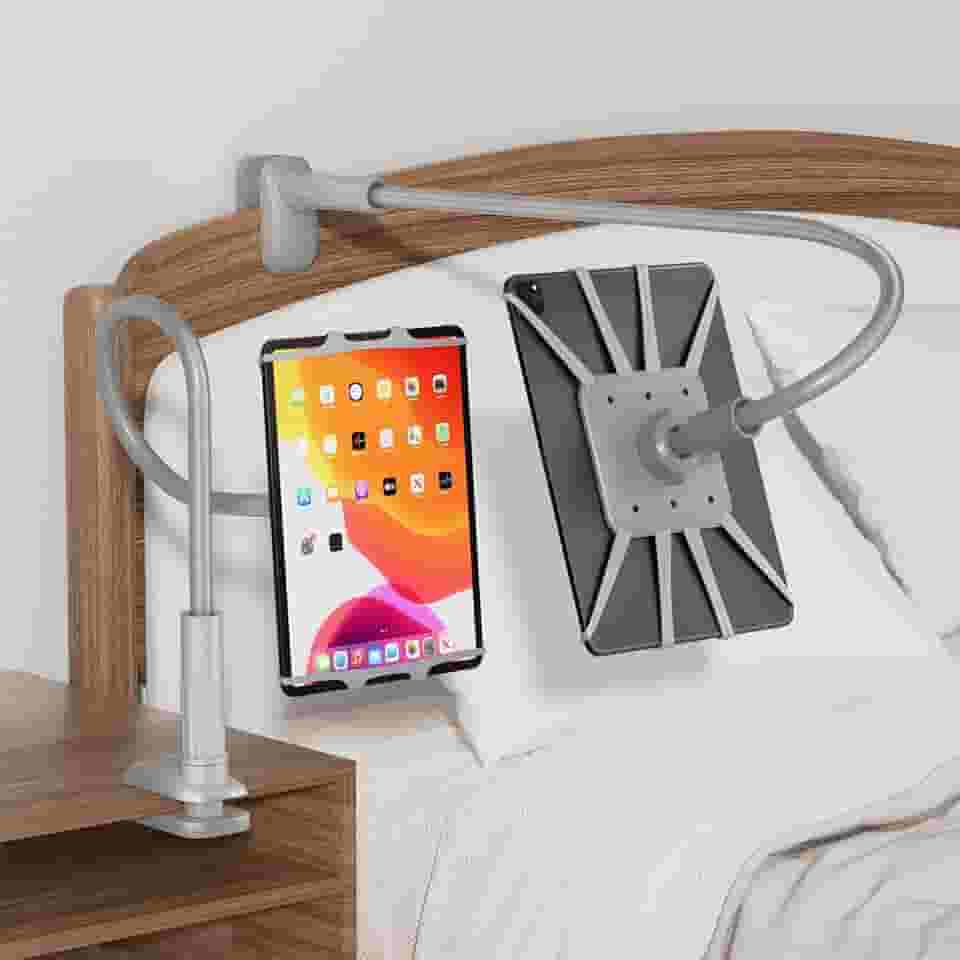 Suporte de tablet pescoço de ganso para cama, suporte flexível ajustável para iPad, suporte Kindle para leitura na cama, compatível com Fire HD, iPad, Galaxy Tabs, Kindle, Switch, Tablet ou outros