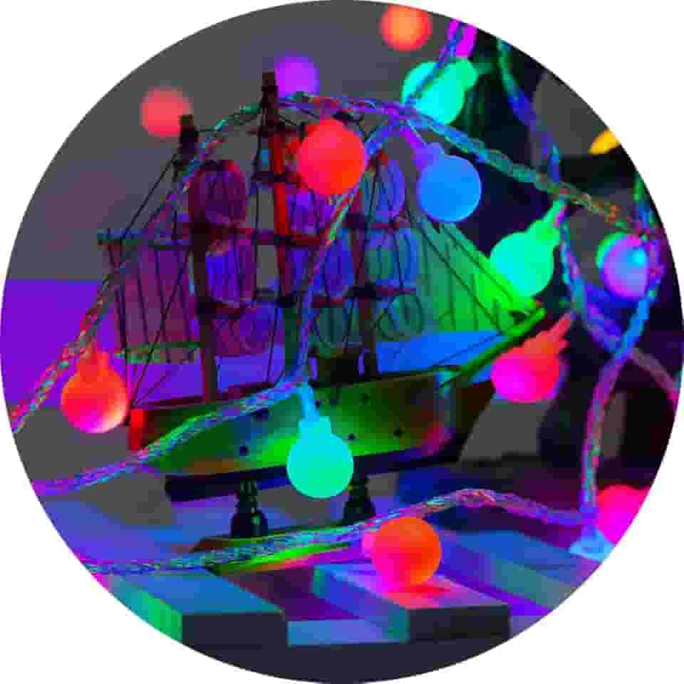 Pisca Bola Cristal 5 Metros 20 Leds Fio Transparente Decoração Natal (Colorido 127V)