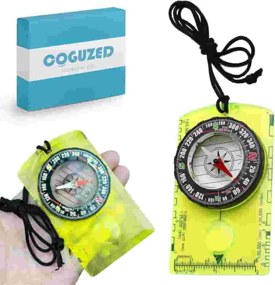 CoguZed Bússola De Orientação Para Caminhadas, Campo Profissional Leitura Mapas, Melhores Aventuras Ao Ar Livre, Com Escala Declinação E Mochila