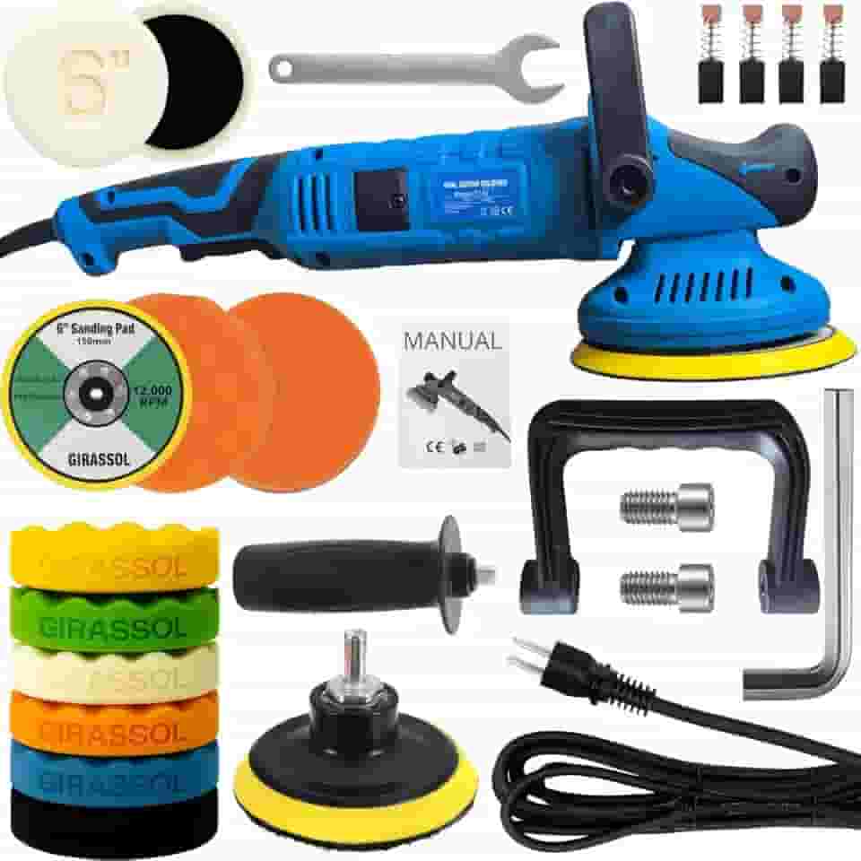 Politriz Dupla Ação 1050W Roto Orbital + Kit Polimento Auto Detailers KaQi 7150P-110v-KP14