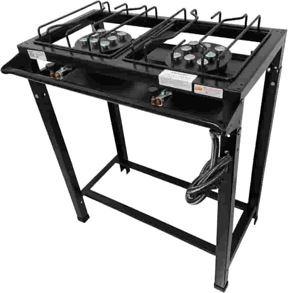 Fogão Industrial 2 Bocas Alta Pressão Preto c/Mang e Reg (Senior)