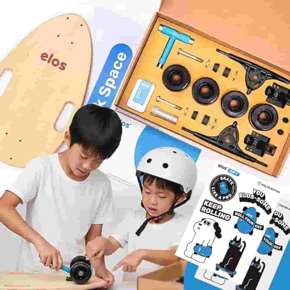 ELOS Skate completo leve - skate mini longboard Cruiser construído para iniciantes e viajantes urbanos. Pronta para presente, ensacada. Deck de skate largo e estável. Placa de campus.