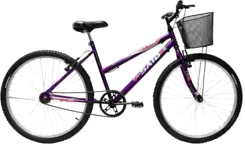 Bicicleta de Passeio Saidx Bike Feminina Sem Marchas, Aro 26 Mono, Freio V Brake