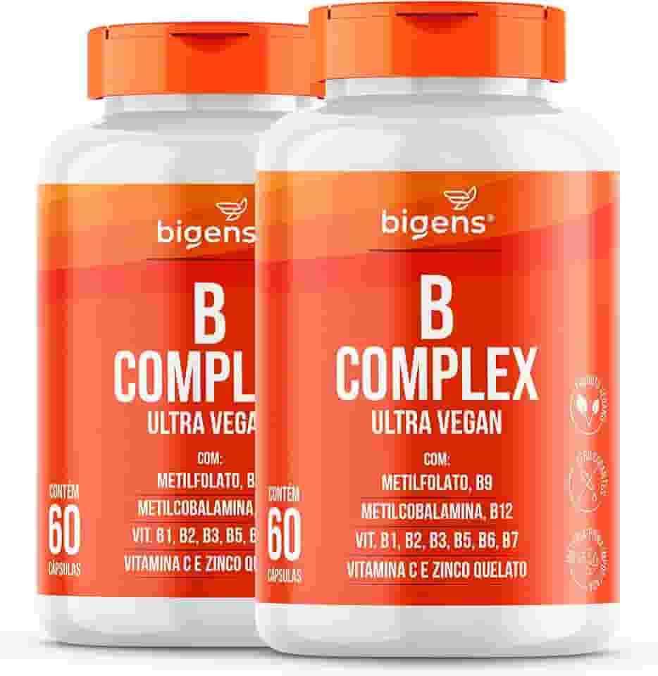 Vitamina do Complexo B, Vegano, Biogens, Kit 2x 60 cápsulas