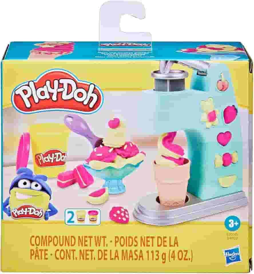 Play-Doh, Massinha de Modelar Infantil, Mini Sorveteria Divertida - Conjunto de Brinquedo com Acessórios e 2 Potes - A partir de 3 Anos