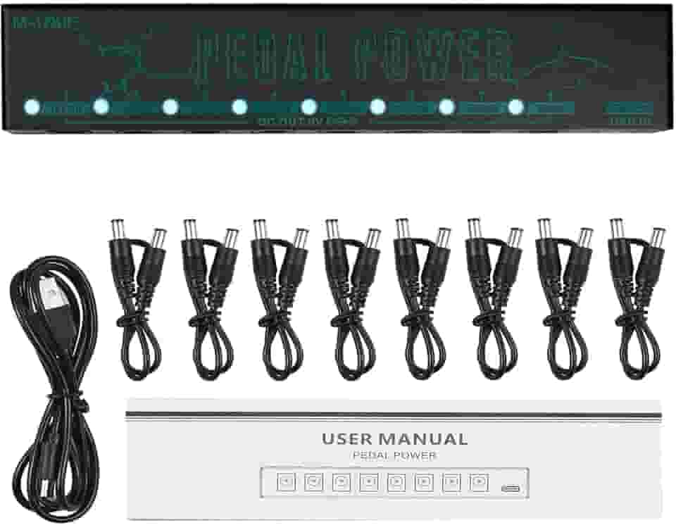 Fonte de alimentação para pedais de efeitos de guitar, 8 saídas dc isoladas/5v saída usb para 9v proteção guitarra acessórios-Transformadores de Alimentação