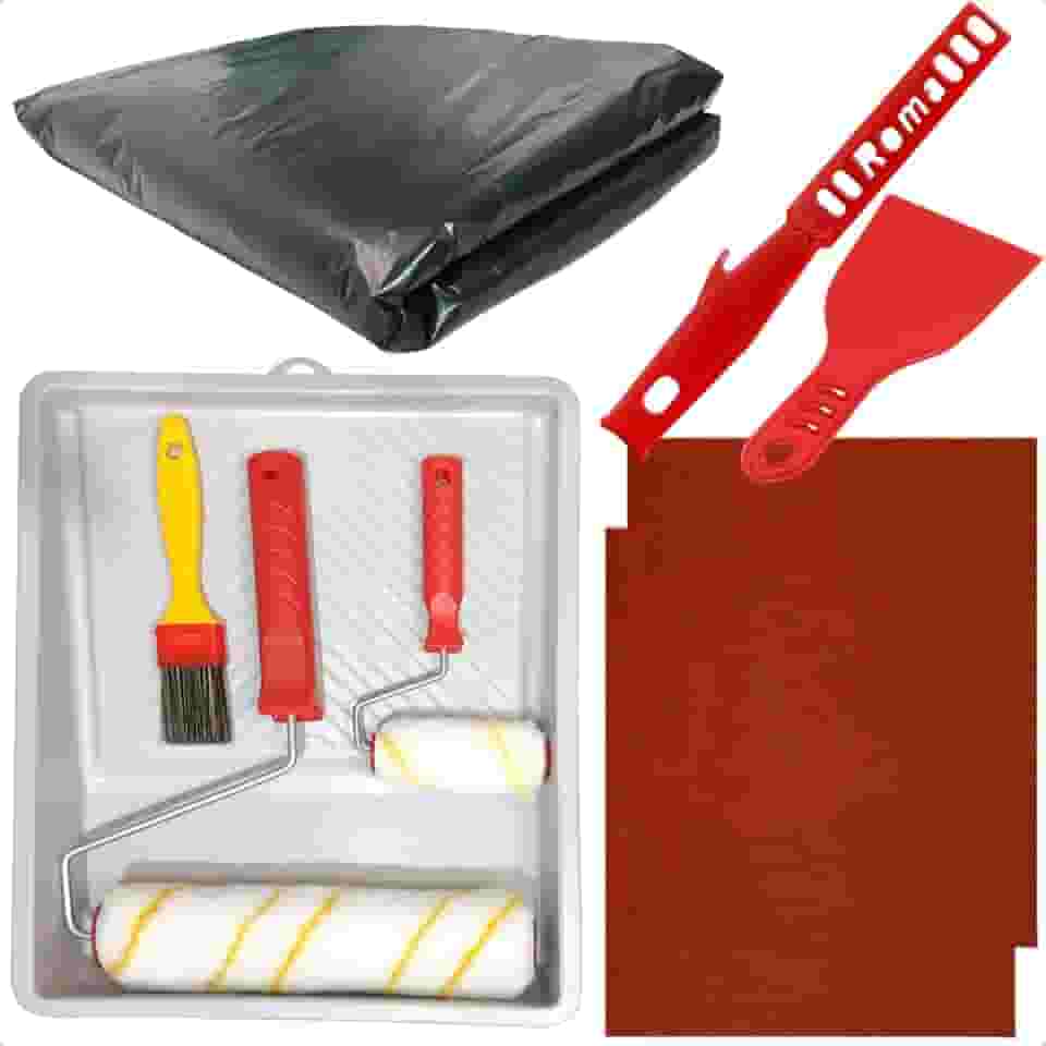 kit rolo de pintura parede profissional completo para parede sem respingo