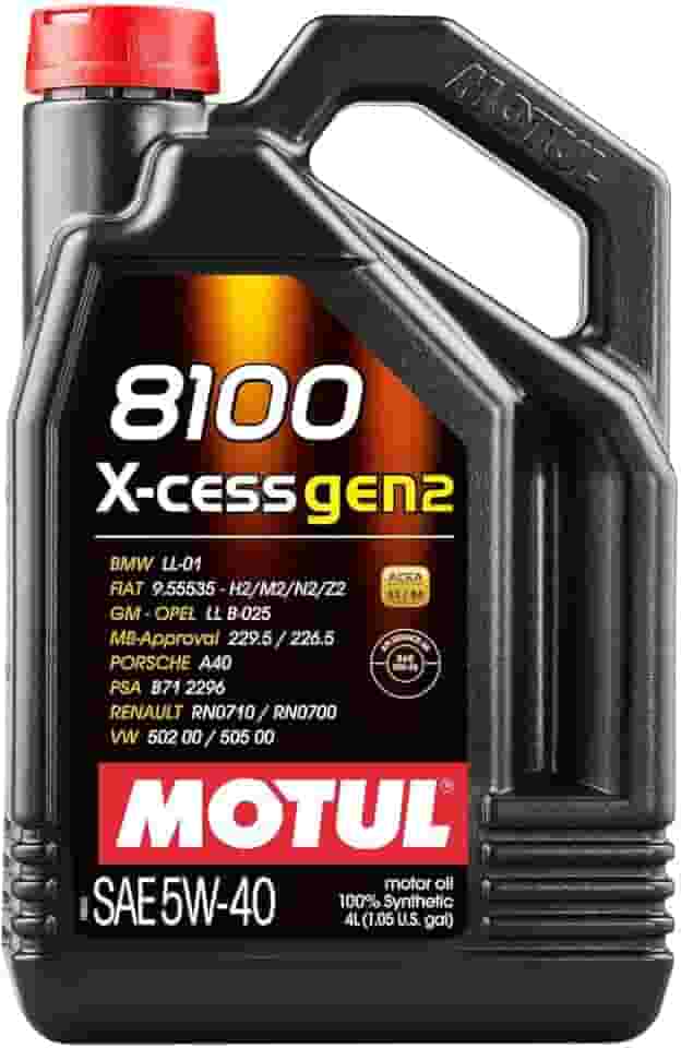 Óleo Lubrificante Motul 8100 X-Cess Gen2 5W40, Galão 4L