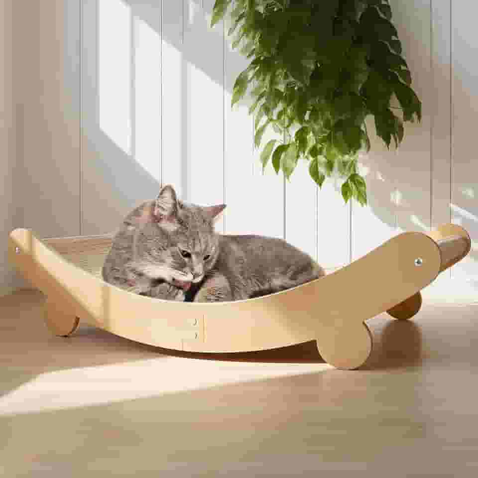 Cama arranhadora para gatos, rede de sisal para gatos internos, cadeira de sisal, arranhador, para gatos grandes, móveis de madeira para gatos