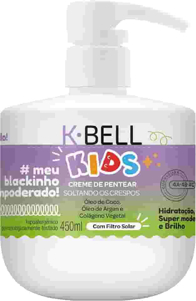 K-Bell Kids Meu Blackinho Empoderado Creme de Pentear 450ml – Volume, Definição e Hidratação Infantil