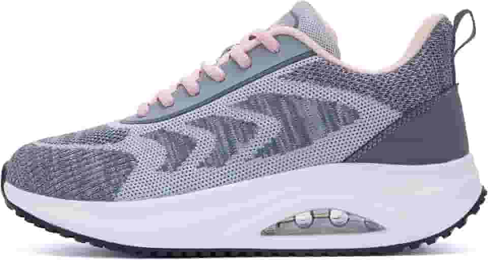 Tênis de caminhada feminino com suporte de arco ortopédico para fascite plantar tênis de corrida