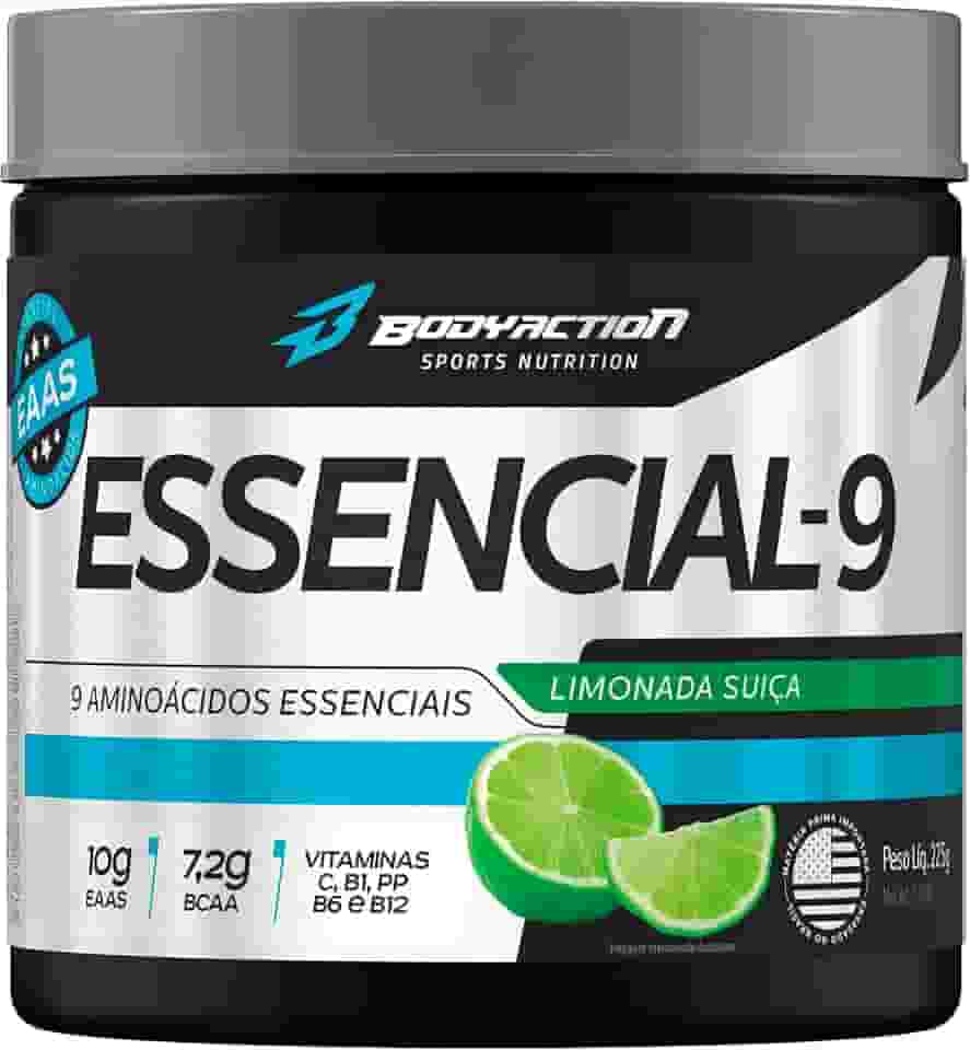 Bodyaction - Essencial 9 EAA Aminoácios Essenciais 225g Sabor Limonada Suiça