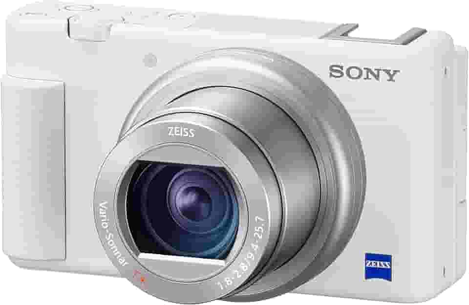 Sony Câmera digital ZV-1 para criadores de conteúdo, vlogging e YouTube com tela flip, microfone embutido, vídeo 4K HDR, tela sensível ao toque, transmissão de vídeo ao vivo, webcam, compacta