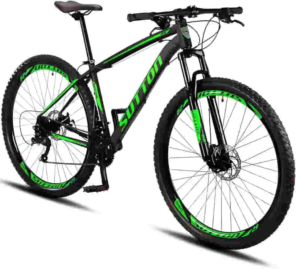 Bicicleta Aro 29 Sutton Gold 24V Freio a Disco Quadro de Alumínio 24 Marchas com Suspensão