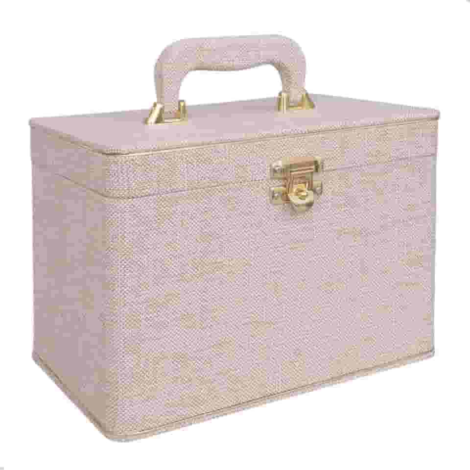 Maleta para 600 Fotos - 6 Álbuns fotográficos 10x15 JUTA BEGE Adulto Baú Box Luxo