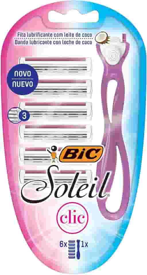 BIC Aparelho De Depilar Soleil Clic 3 Lâminas + 6 Cargas 968721 1 Unidade Yin Yang Lilás Pacote De 6