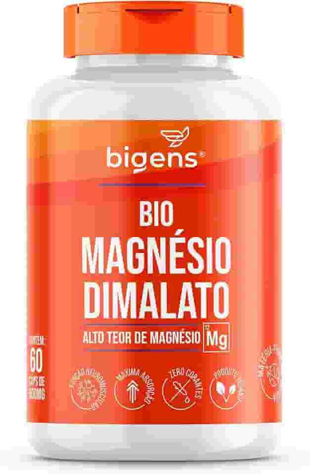 Bio Magnésio Dimalato vegano, alto teor, 60 capsulas, Biogens