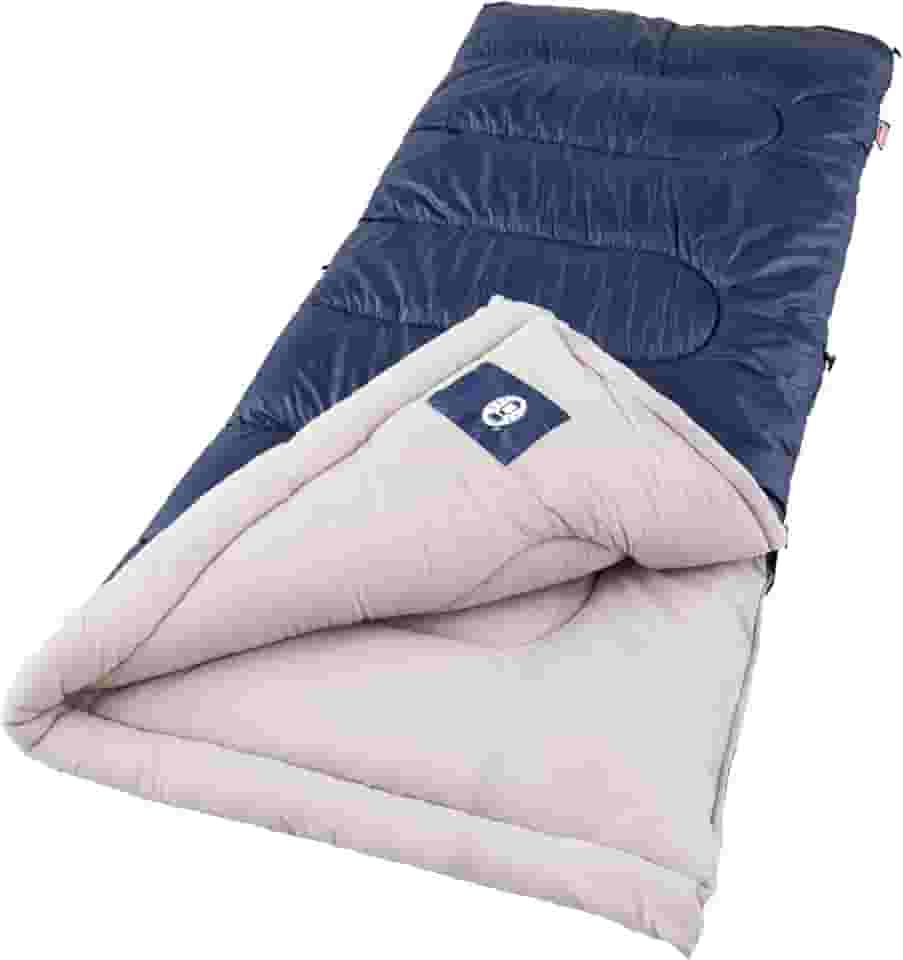 Coleman Brazos Saco de dormir adulto para clima frio 20/-1.1 °C com zíper e saco de coisas, lavável na máquina
