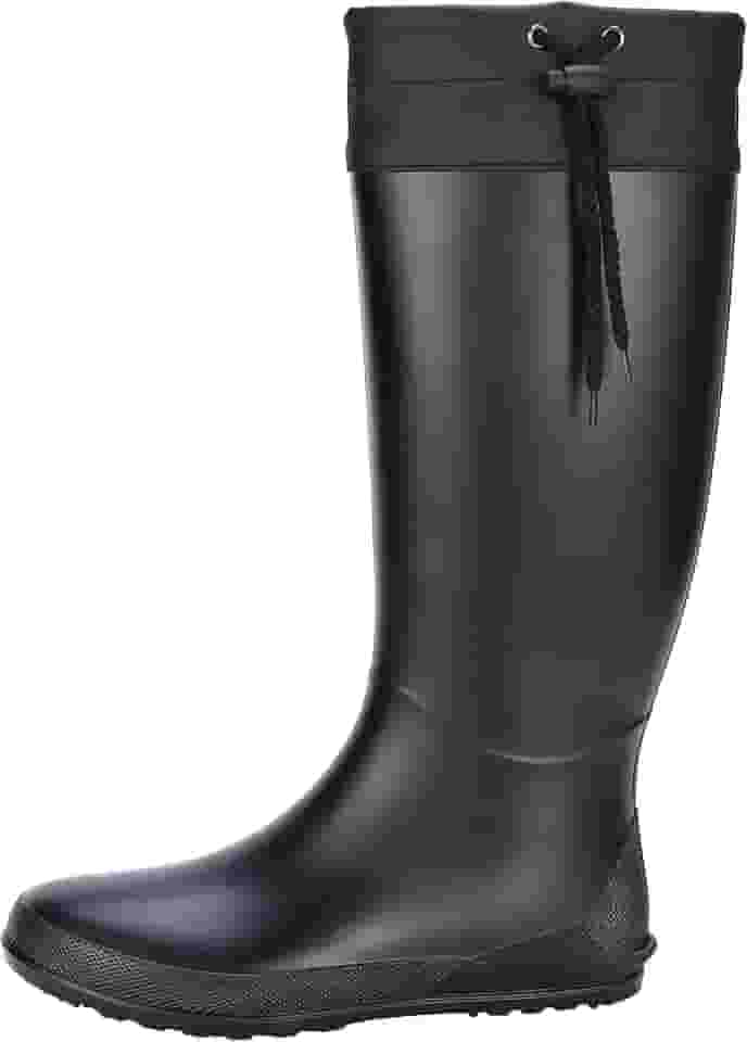 Botas de chuva femininas altas embaláveis, ultraleves, planas, galochas – não servem para panturrilhas largas