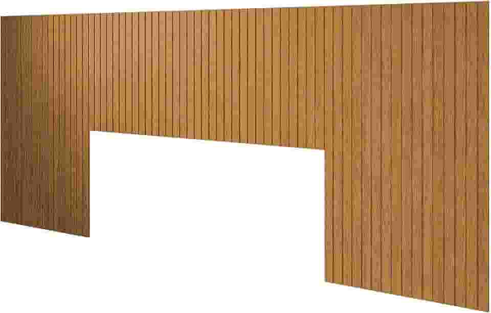 Cabeceira Ripada para Cama Casal, Queen e King em MDF 253x106cm Autoadesiva - LH Móveis