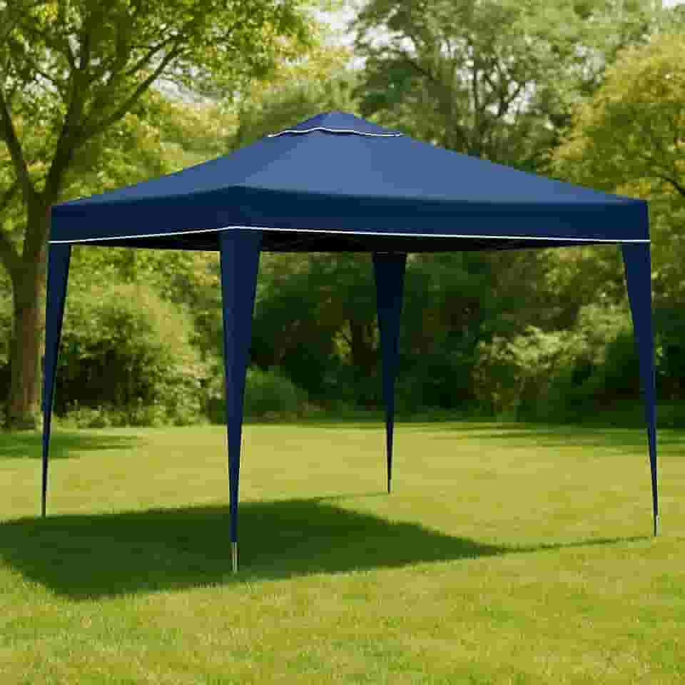 Tenda Praia Sanfonada Gazebo 3x3 Articulado Pé Aluminio (Azul)