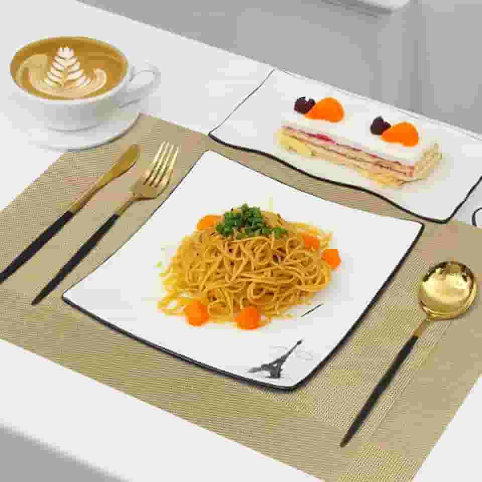 Jogo Americano em Vinil Texturizado, Antiderrapante, 45 x 30 cm, Kit com 6, 4 ou 2 Peças, Proteção Contra Calor e Arranhões, para Casa e Restaurante (2)