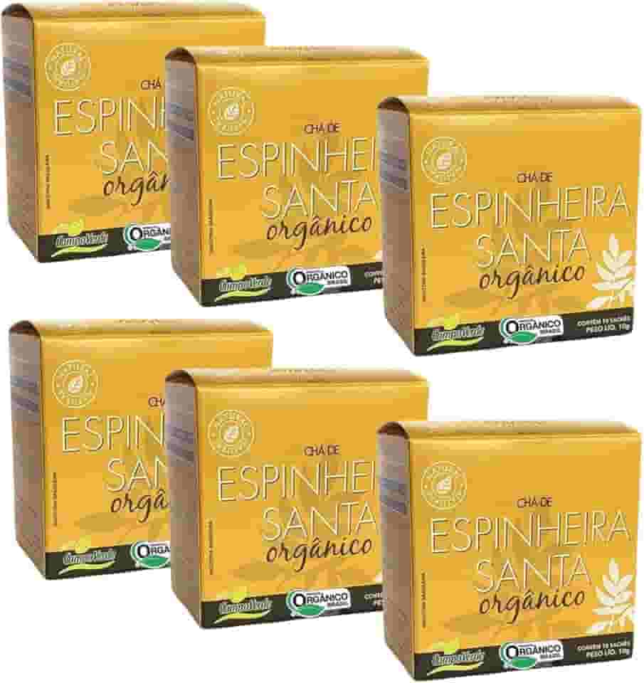Kit 6cx Chá de Espinheira Santa Orgânico (60 Sachês) Campo Verde