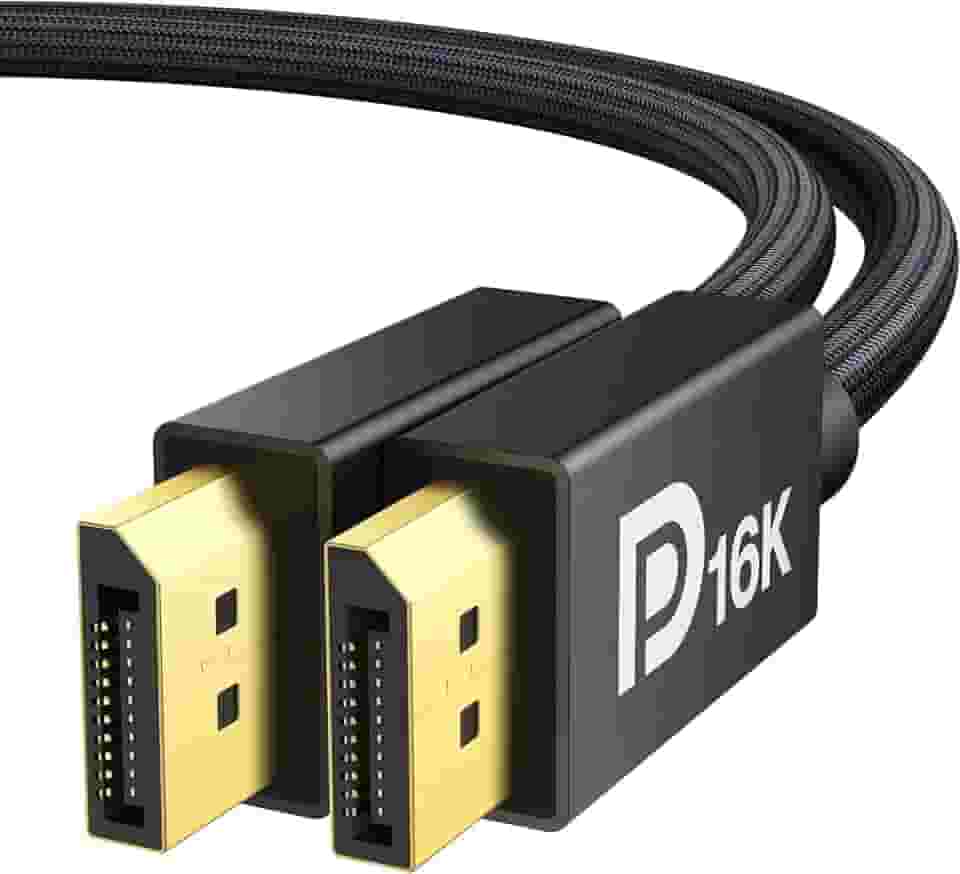IVANKY Cabo DisplayPort 16K 2.1 [certificado VESA], cabo DP 2.1 [16K @60Hz, 8K @120Hz, 4K @240Hz], cabo de porta de exibição 2.1 suporta 40Gbps HDR10, HDCP, DSC 1.2a, FreeSync G-Sync para gráficos