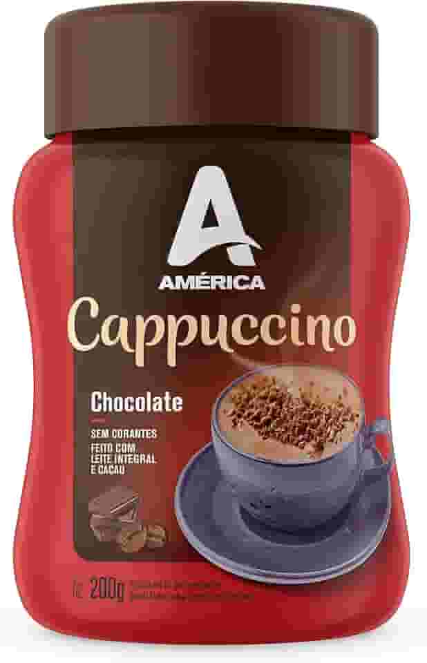 América Cappuccino Em Pó Chocolate Pote 200 G