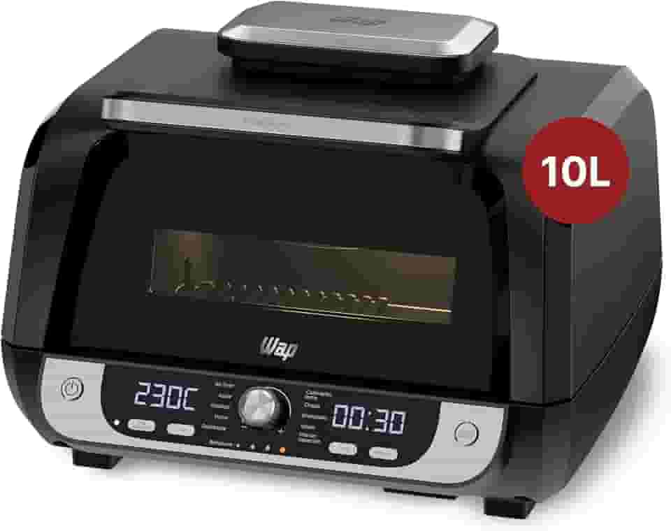 WAP Fritadeira Elétrica Air Fryer Barbecue Digital 12 em 1, 10 Litros, 4 Níveis de Temperatura, Antiaderente, 1700W 220V