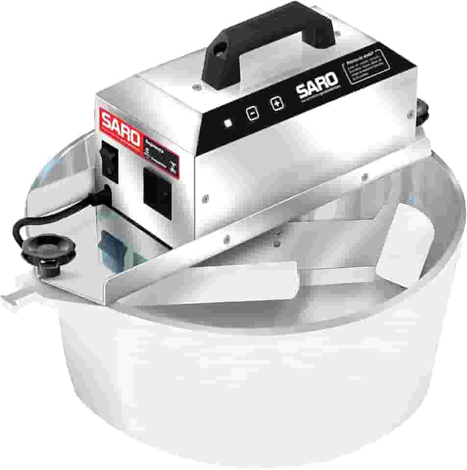 Saro Panela Misturadora Digital, Branca, 30 Velocidades, com LED Indicativo, Carenagem de Aço Escovado, 35x30x13cm, para Doces e Massas