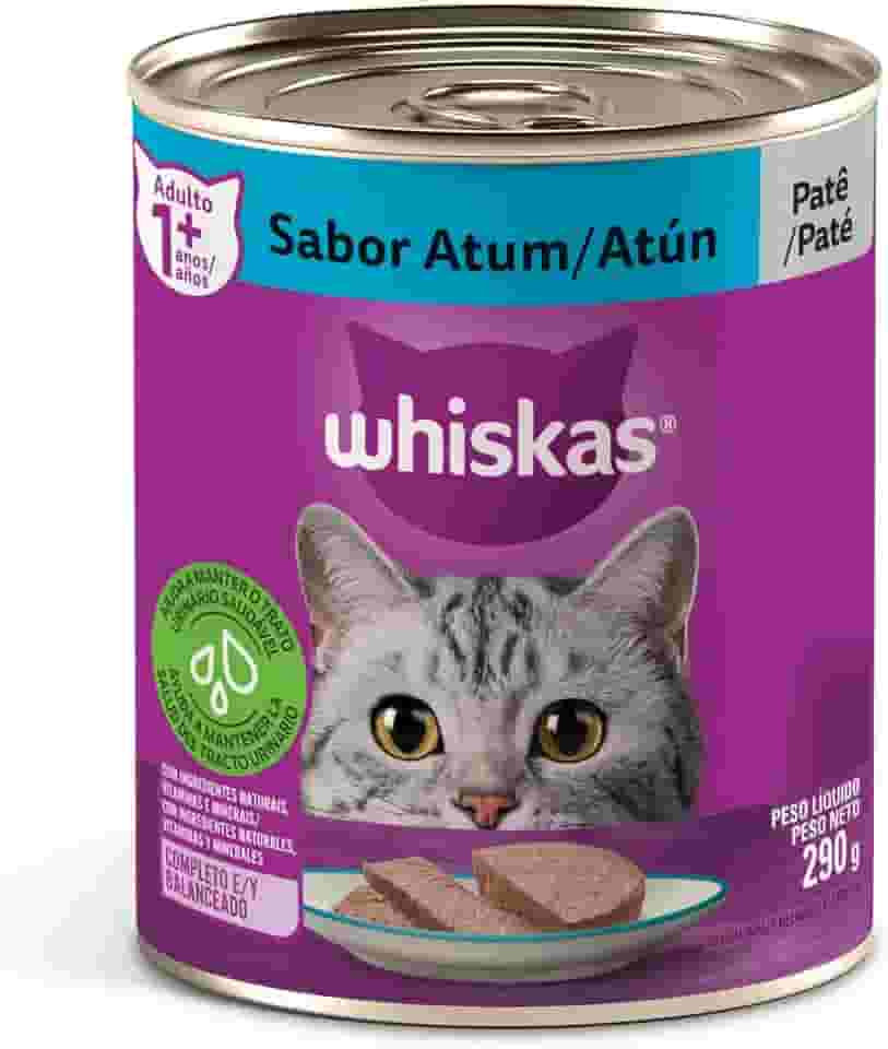 whiskas Ração Úmida Para Gatos Whiskas Lata Patê De Atum Adultos 290G