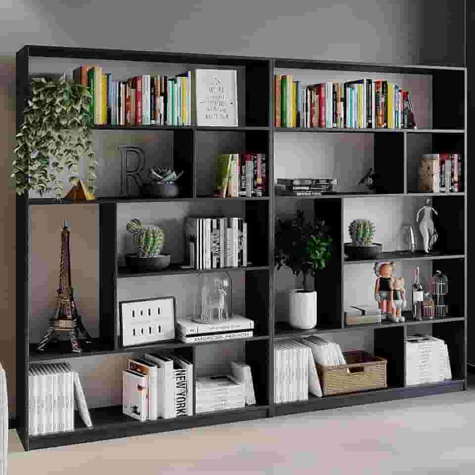 Conjunto 2 Estantes para Livros 2,4m Biblioteca Seattle Yescasa